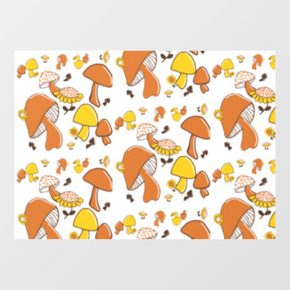 nostalgisch paddenstoelenpatroon raamsticker