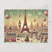 Nostalgisch Parijs met Kerstmis – Vakantiemagie Feestdagenkaart (Voorkant)