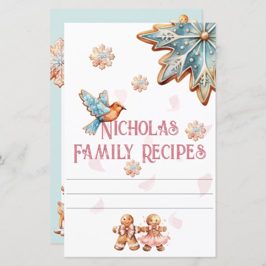 Nostalgisch peperkoek Familie Recept Boek Naamplaa (Voorkant / Achterkant)