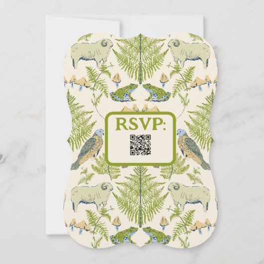 Nostalgisch platteland in Fris Groen en Geel Kaart (Achterkant)