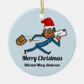 Nostalgisch Postal Voeg Jouw tekst toe Keramisch Ornament (Voorkant)