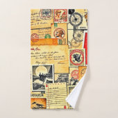 nostalgisch postontwerp bad handdoek (Handdoek)