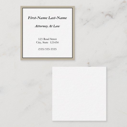 Nostalgisch, Professioneel Advocaat Visitekaartje (Voorkant / Achterkant)