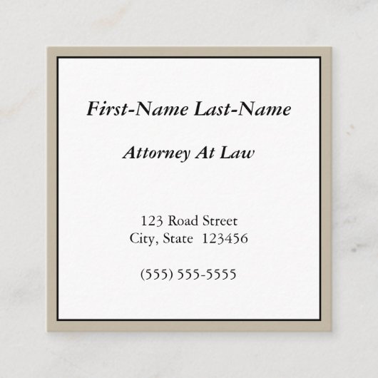 Nostalgisch, Professioneel Advocaat Visitekaartje (Voorkant)