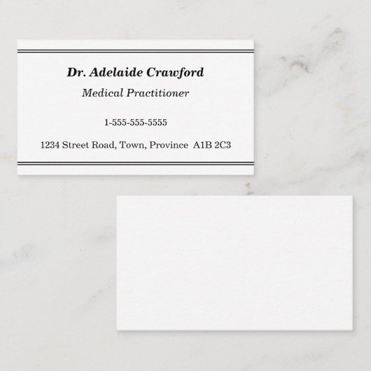 Nostalgisch, Professioneel Visitekaartje in de gez (Voorkant / Achterkant)