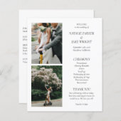 Nostalgisch Redactioneel Zwart & Wit Trouwprogramm (Voorkant / Achterkant)