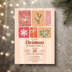 Nostalgisch retro kerstfeest kaart