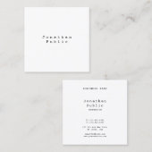 Nostalgisch Retro Klassieke  look Simple Cool Vierkante Visitekaartje (Voorkant / Achterkant)