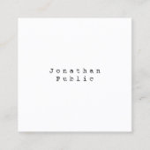 Nostalgisch Retro Klassieke  look Simple Cool Vierkante Visitekaartje (Voorkant)