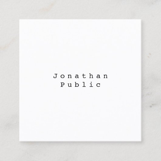 Nostalgisch Retro Klassieke  look Simple Cool Vierkante Visitekaartje (Voorkant)