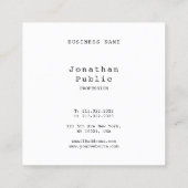 Nostalgisch Retro Klassieke  look Simple Cool Vierkante Visitekaartje (Achterkant)