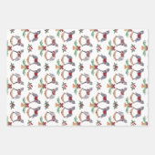 Nostalgisch Rocking Horse met Holly Fire Branches Inpakpapier Vel (Voorkant 2)