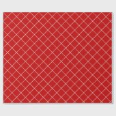 Nostalgisch Rood Wit Sjabloon Retro Kerstcadeau Cadeaupapier (Vlak)