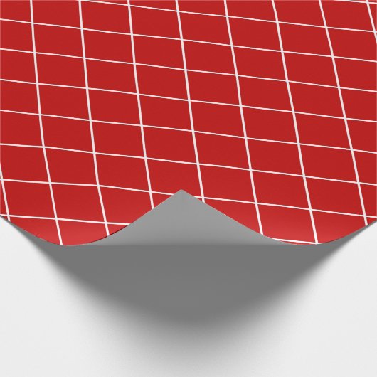 Nostalgisch Rood Wit Sjabloon Retro Kerstcadeau Cadeaupapier (Hoek)