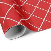 Nostalgisch Rood Wit Sjabloon Retro Kerstcadeau Cadeaupapier (Rol Hoek)