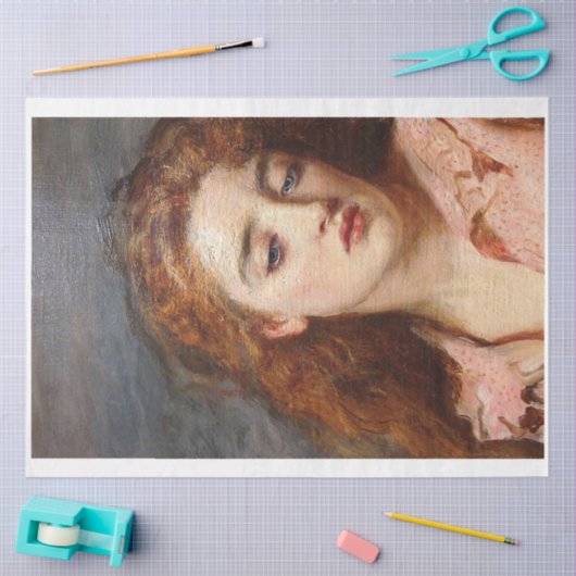 Nostalgisch Roodharig Meisje Tissue Papier (Craft)