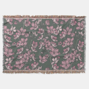 Nostalgisch roze bloemen Frans land Deken