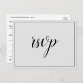 Nostalgisch "rsvp"-Briefkaart Briefkaart (Voorkant / Achterkant)