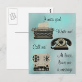 Nostalgisch schrijf me briefkaart (Voorkant / Achterkant)