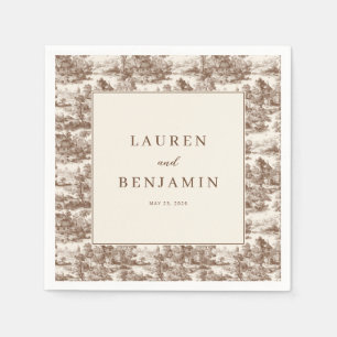 Nostalgisch Sepia Landelijk Landschap Servet