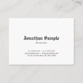 Nostalgisch Stijlvol Classic Old English Font Plai Visitekaartje (Voorkant)