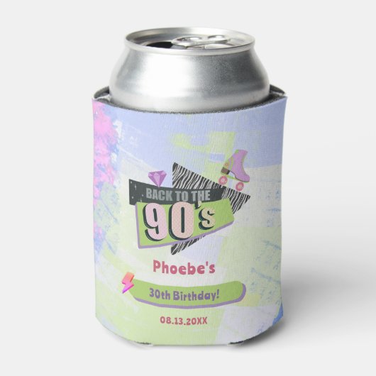 Nostalgisch Terug naar de jaren 90 Retro Verjaarda Blikjeskoeler (Blikje Voorkant)