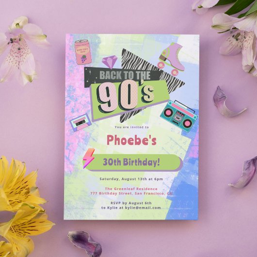 Nostalgisch Terug naar de jaren 90 Retro Verjaarda Kaart