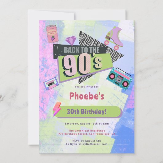Nostalgisch Terug naar de jaren 90 Retro Verjaarda Kaart (Voorkant)