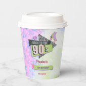 Nostalgisch Terug naar de jaren 90 Retro Verjaarda Papieren Bekers (Voorkant)