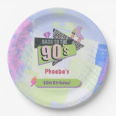 Nostalgisch Terug naar de jaren 90 Retro Verjaarda Papieren Bordje (Voorkant)