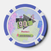 Nostalgisch Terug naar de jaren 90 Retro Verjaarda Poker Chips (Achterkant)