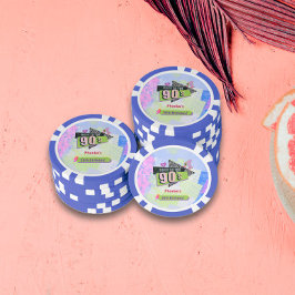 Nostalgisch Terug naar de jaren 90 Retro Verjaarda Poker Chips