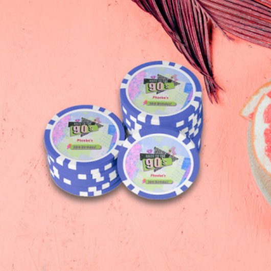 Nostalgisch Terug naar de jaren 90 Retro Verjaarda Poker Chips