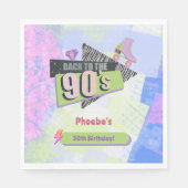 Nostalgisch Terug naar de jaren 90 Retro Verjaarda Servet (Voorkant)