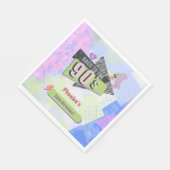 Nostalgisch Terug naar de jaren 90 Retro Verjaarda Servet (Hoek)