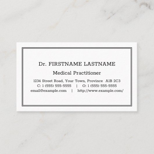 Nostalgisch, traditioneel Visitekaartje (Voorkant)