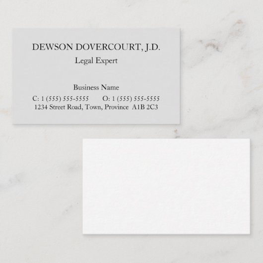 Nostalgisch, traditioneel Visitekaartje (Voorkant / Achterkant)