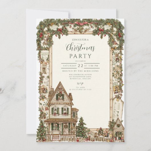 Nostalgisch vakantiehuis kaart (Voorkant)