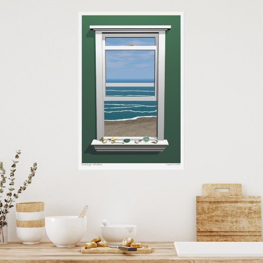 Nostalgisch venster poster (Keuken)