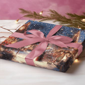 Nostalgisch Victoriaans Kerstdorp Inpakpapier