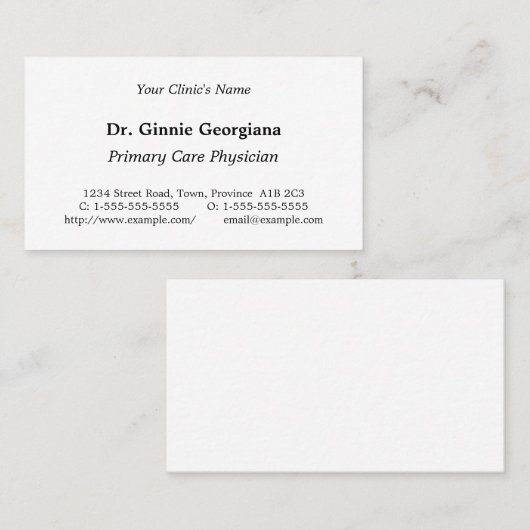 Nostalgisch,  Visitekaartje (Voorkant / Achterkant)