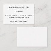 Nostalgisch,  Visitekaartje (Voorkant / Achterkant)