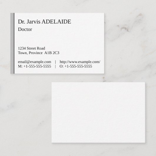 Nostalgisch Visitekaartje van de Specialist voor d (Voorkant / Achterkant)