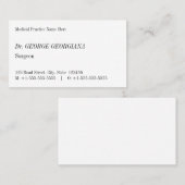 Nostalgisch Visitekaartje voor medische profession (Voorkant / Achterkant)