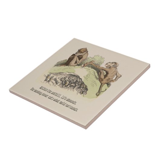 Nostalgisch Wilhelm Busch  Humorisme Rhyme Tegeltje (Zijkant)