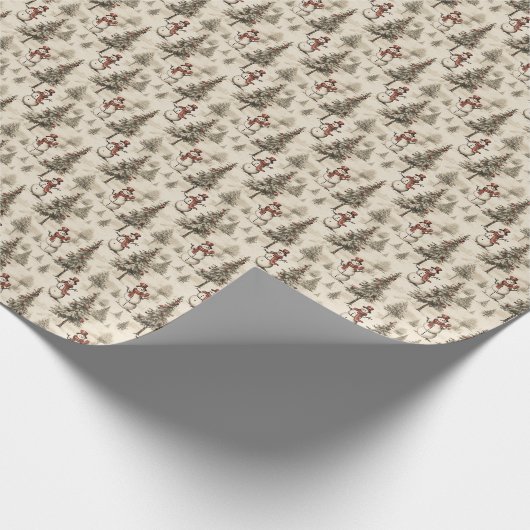 Nostalgisch Winter Wonderland Cadeaupapier (Hoek)