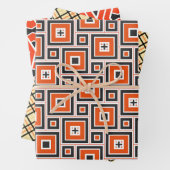 Nostalgische 70's Print in Retro Shades Inpakpapier Vel (In situ)