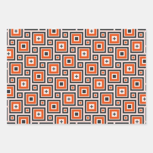 Nostalgische 70's Print in Retro Shades Inpakpapier Vel (Voorkant)