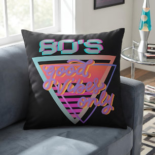 Nostalgische 80s Retro Esthetiek Goede Vibes Kussen
