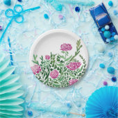 nostalgische Abstracte bloem Papieren Bordje (Feest)